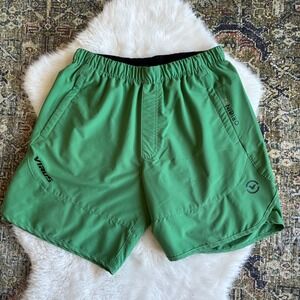Virus Origin V2 Mens Green Training Athletic Shorts Medium High Performance